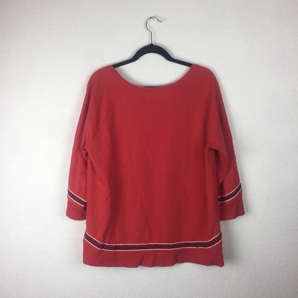 Lucky Brand Scottsdale Red Embroidered Sweater - Picture 9 of 11
